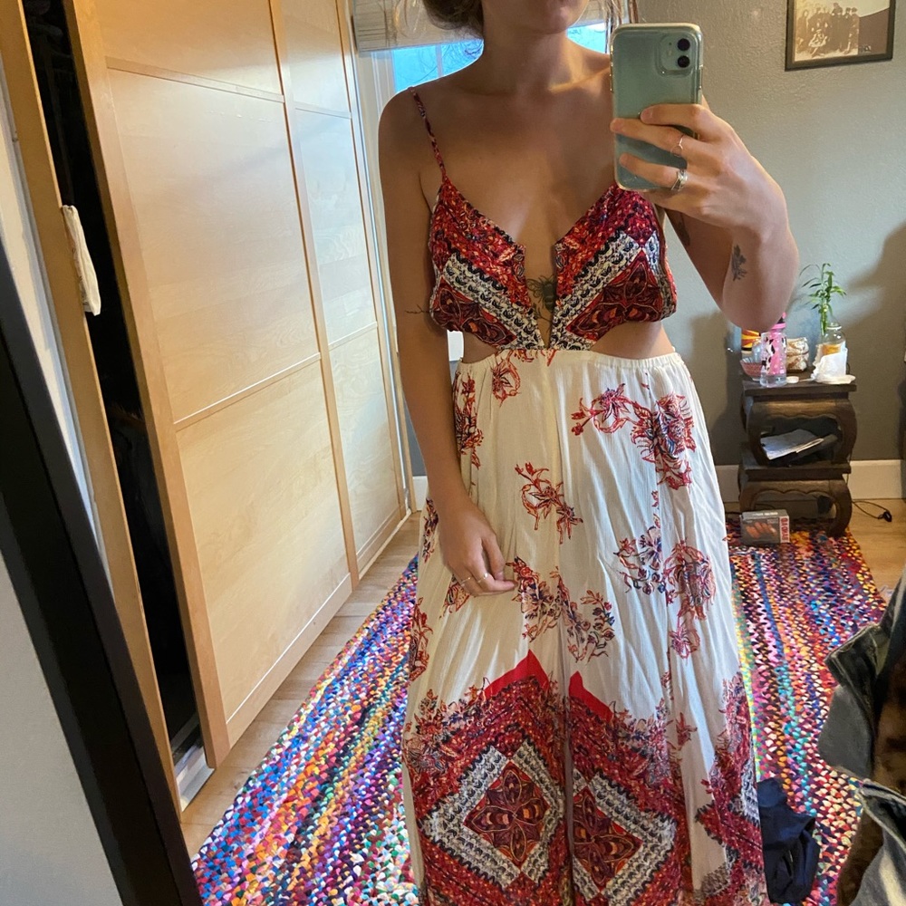 Brand New free people pants dress!! ❤️with V cut